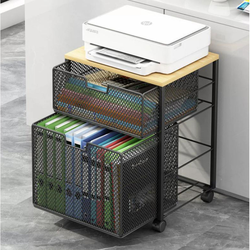 Rolling File Cart - منظم حامل الطابعة متعدد الطبقات، رف