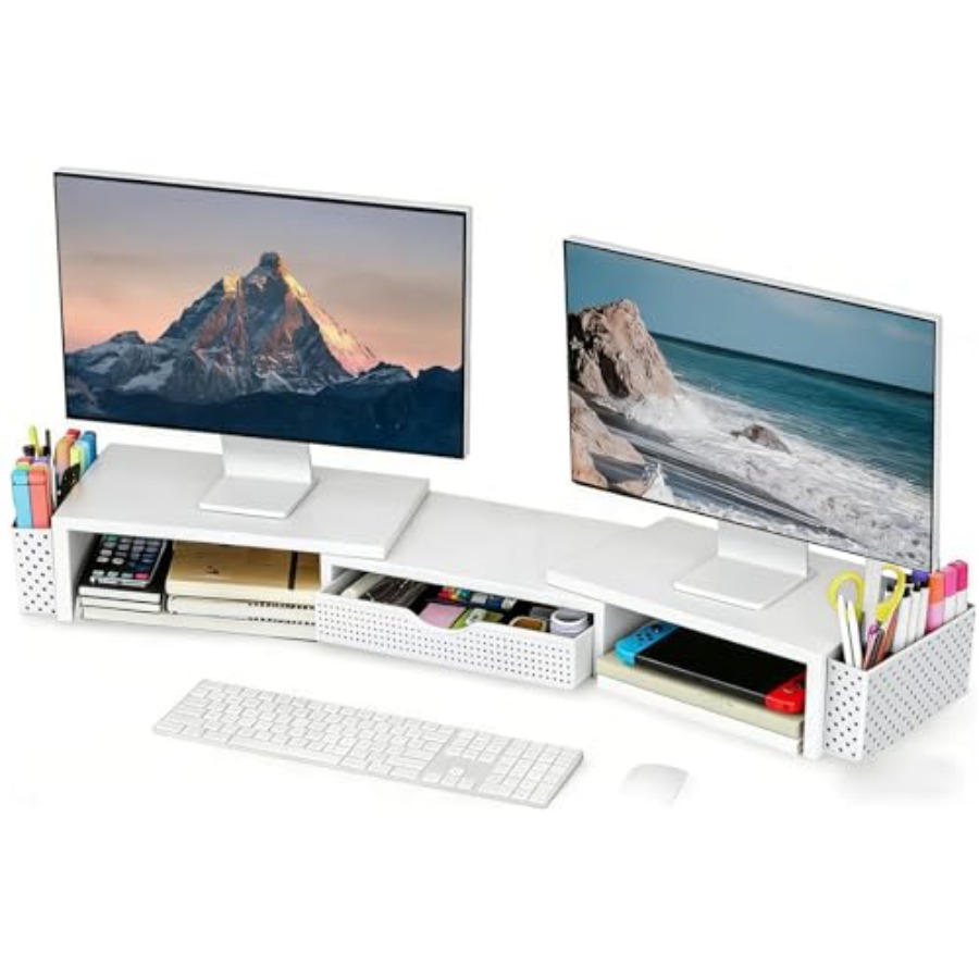 Monitor Riser Stand - منظمات وإكسسوارات مكتبية معدنية، حامل شاشة