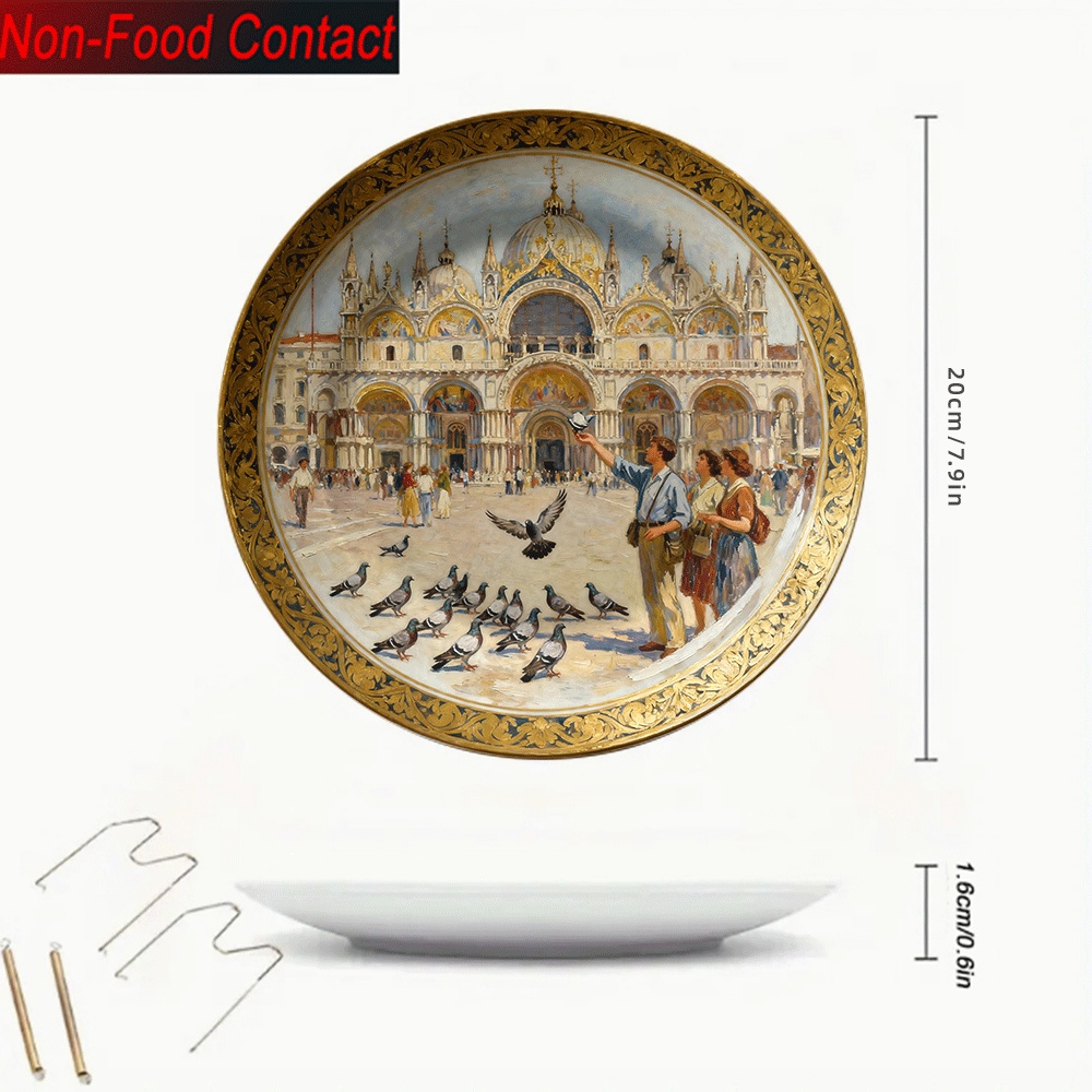 طبق زخرفي سيراميكي على طراز سا - مراجعة Home Office Contact وسعره