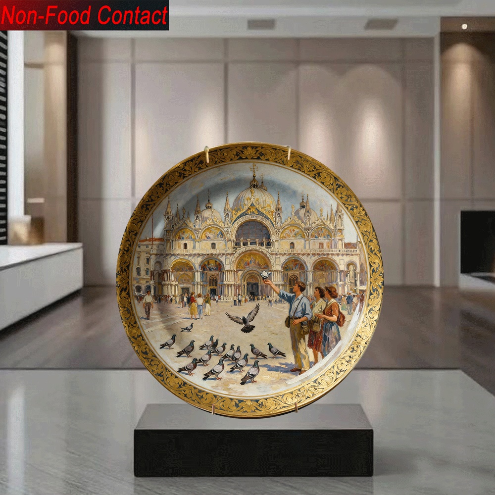 طبق زخرفي سيراميكي على طراز سا - مراجعة Home Office Contact وسعره