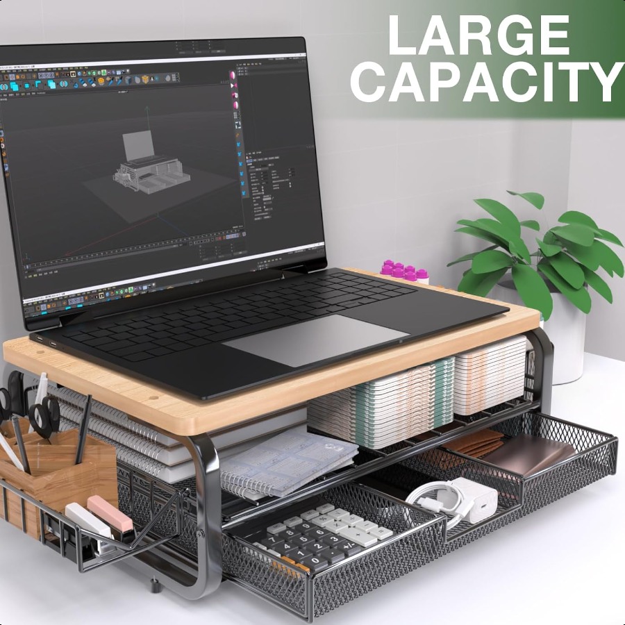 حامل شاشة خشبي عالي الجودة، حا - مراجعة Monitor Riser Stand وسعره